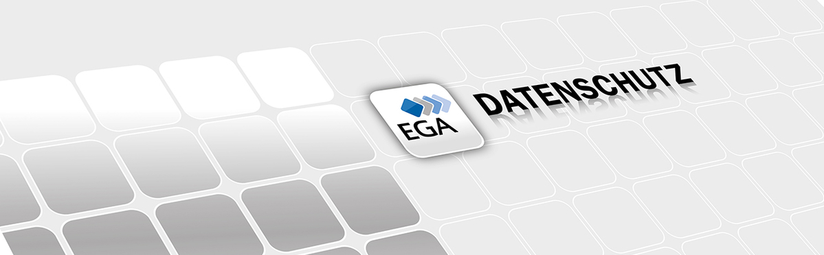 EGA Logo mit Schriftzug "Datenschutz"