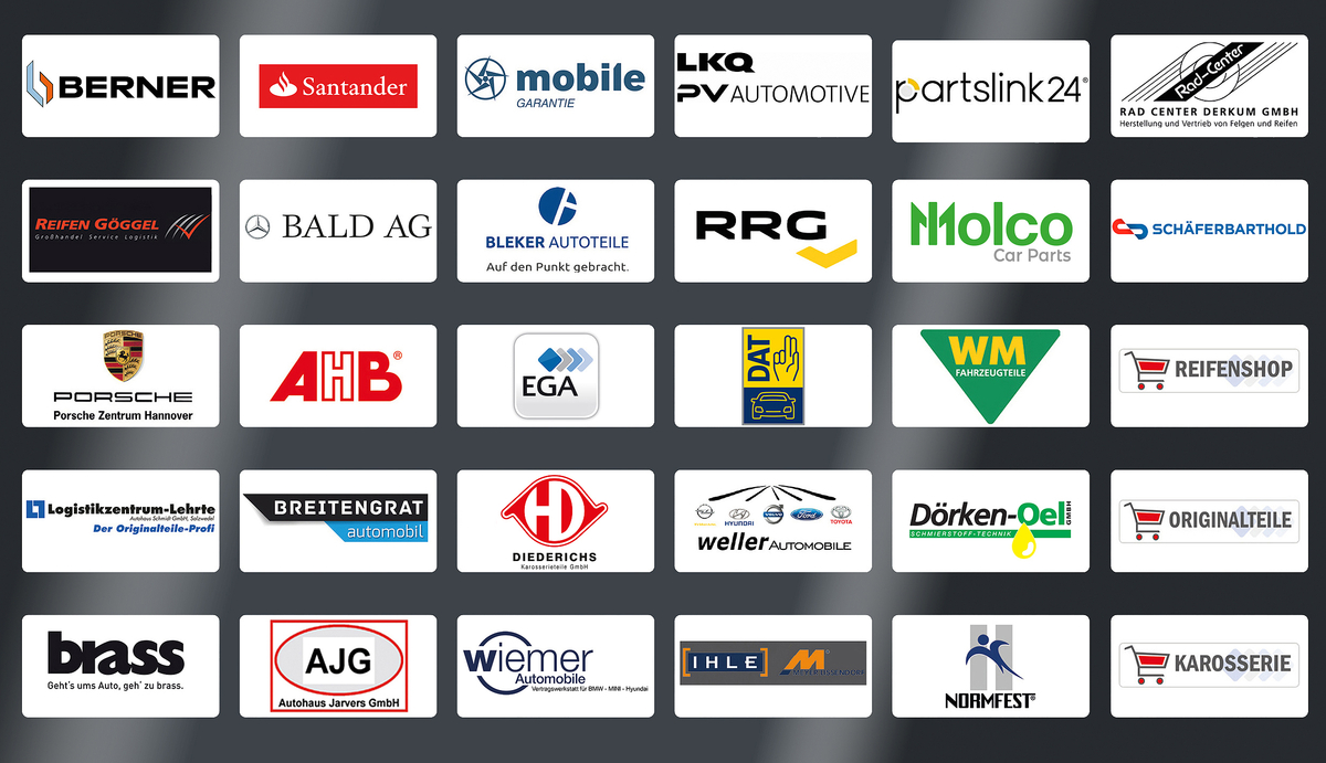 Aktuelle Übersicht aller Lieferantenlogos